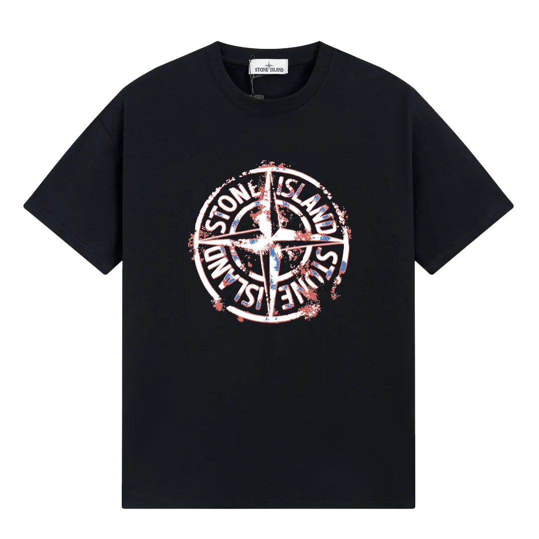 W681#P110💰 2025🆕 Stone lsland/Stone Island Rotten Compass logo printed short-sleeved T-shirt ⚠️[Original creation with high control of details] -Made of 260g combed cotton double yarn, soft and comfortable to the touch, sweat-absorbent and breathable. -Simple basic and versatile style, original quality, the first choice for couples. -Made in a large factory, four needles and five threads on the shoulder, neat routing, high quality workmanship. -Same style for men and women. Very versatile, one piece for everyone, details are clearly visible. Color: Black White Size: M L